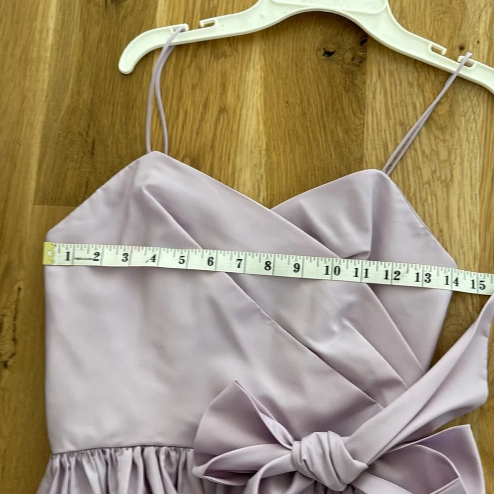 Lilac dress sz3. Vintage T-length dress made of taffeta poly blend.. - Picture 10 of 11